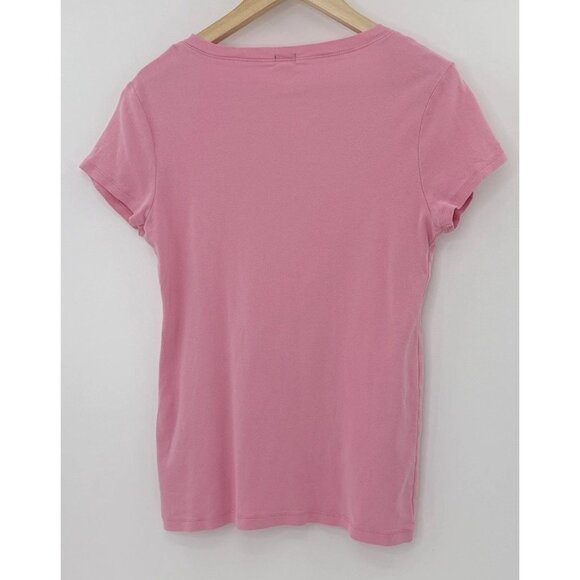 J.Crew Factory Women’s Pink Lightweight V-Neck Pink T-Shirt Size Large See Pics - Picture 3 of 8